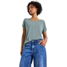 STREET ONE Silk-Look Shirt blau 34