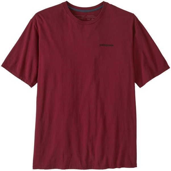 Patagonia  P-6 Mission Regenerative Bio-Pilot-Cotton - T-shirt - Herren - Dark Red/Black - XL