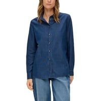 S.Oliver Jeansbluse mit durchgängiger Knopfleiste blau XL (42)