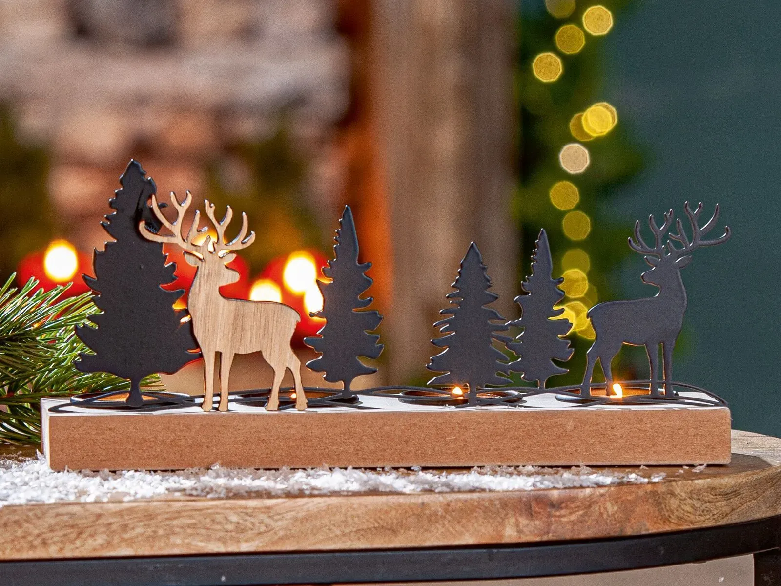 Adventsleuchter Foreta Waldmotiv