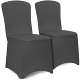 DEUBA Detex® Stuhlhussen 2er Set Hochzeit Party Weihnachten anthrazit
