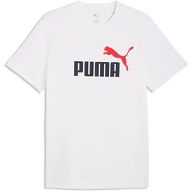 Puma Essentials 2 Colour No. 1 Logo T-Shirt rot/weiß XXL