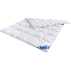 Microfaserbettdecke FAN "Kansas", weiß, B:135cm L:200cm, Bezug: 100% Polyester. Füllung: 100% Polyester, Bettdecken, Bettdecke in 135x200 oder 155x220 cm, Wärmeklasse 4-Jahreszeiten