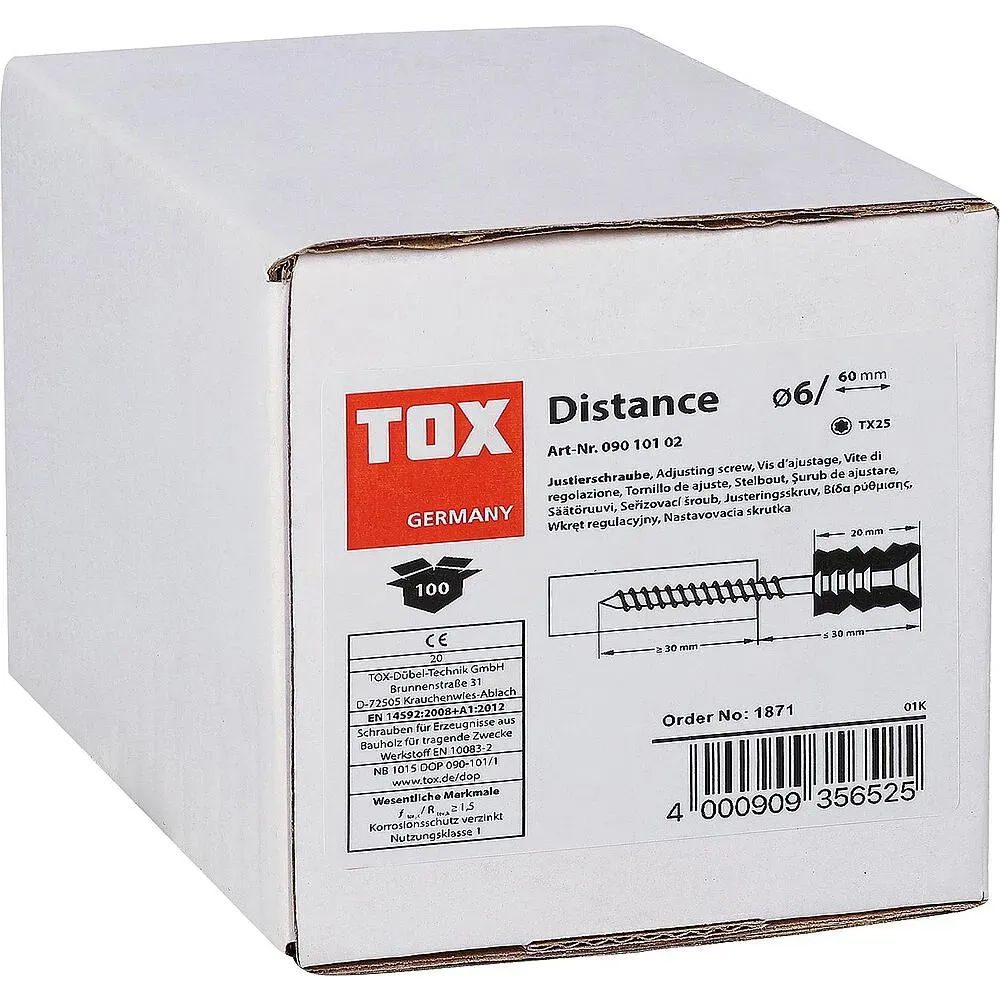 Justierschraube Distance 6x70 mm VPE 100 Stück