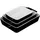 Relaxdays Auflaufform Set 3 Größen 6 x 33 x 20 cm Schwarz/Weiß