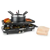 Klarstein Entrecote 2-in-1 Raclettegrill & Fondue Naturstein 1100W 8 Personen