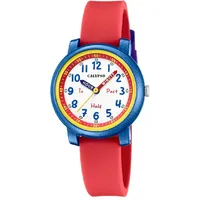 Calypso My First Watch 36 mm Kautschuk Rot Analog Armbanduhr Blau