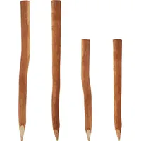 Aquagart 10 Holzpfosten für Staketenzaun 1,5m I Durchmesser 6-9cm I Zaunpfosten aus Haselnuss I Zaun-Pfahl