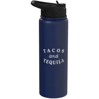 Tacos und Tequila Lustiges Tequila-Trinken, Party, Humor, Vintage-Stil Stainless Steel Insulated Water Bottle