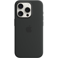Apple Silikon Case mit MagSafe für iPhone 15 Pro schwarz