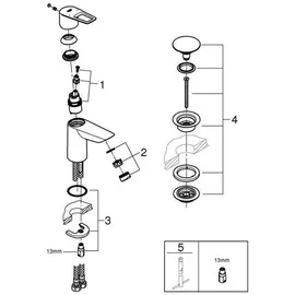 Grohe BauLoop Einhandmischer Chrom