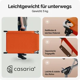 CASARIA Sonnenliege 190 x 60 x 30 cm Orange