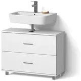 livinity Livinity® Waschbeckenunterschrank Weiß, 80 x 60.8 cm