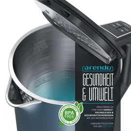 Arendo Wasserkocher 1,5 l Blau