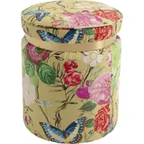 Kare Hocker Flower Fever Polyester 39 x 47 x 39 cm Gelb