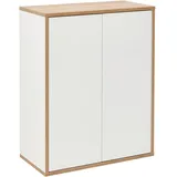 Fackelmann FINN Doppel Midischrank 60 cm Braun hell/Weiß