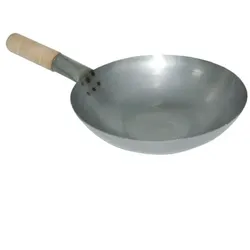 Vogue Stahl Wok flacher Boden 35,5cm