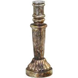 Chic Antique Kerzenständer Glas antique Kupfer, H23/D8,5 cm antique kupfer