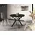 WFL GROUP Runder Tisch 100 x 76 x 100 cm schwarz