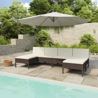 Lounge Sitzgruppe Sitzgarnitur Rattan Polyrattan Set Sofa Rattanmöbel Garnitur