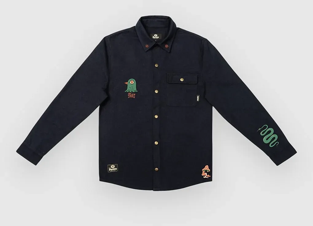 The Dudes European Fantasy Over Chuck Premium Hemd black Gr. XXL
