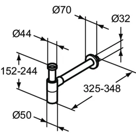 Ideal Standard T4441XG Flaschensiphon Schwarz matt