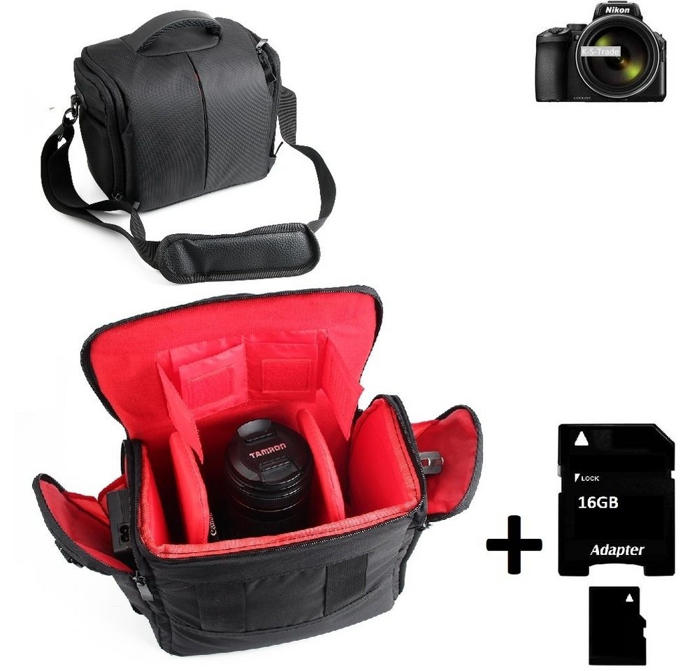 K-S-Trade Kameratasche für Nikon Coolpix P950, Kameratasche Fototasche Umhängetasche Schultertasche Zubehör schwarz
