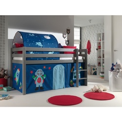 Spielbett Pino mit Textilset Vorhang und Tunnel versch. Designs