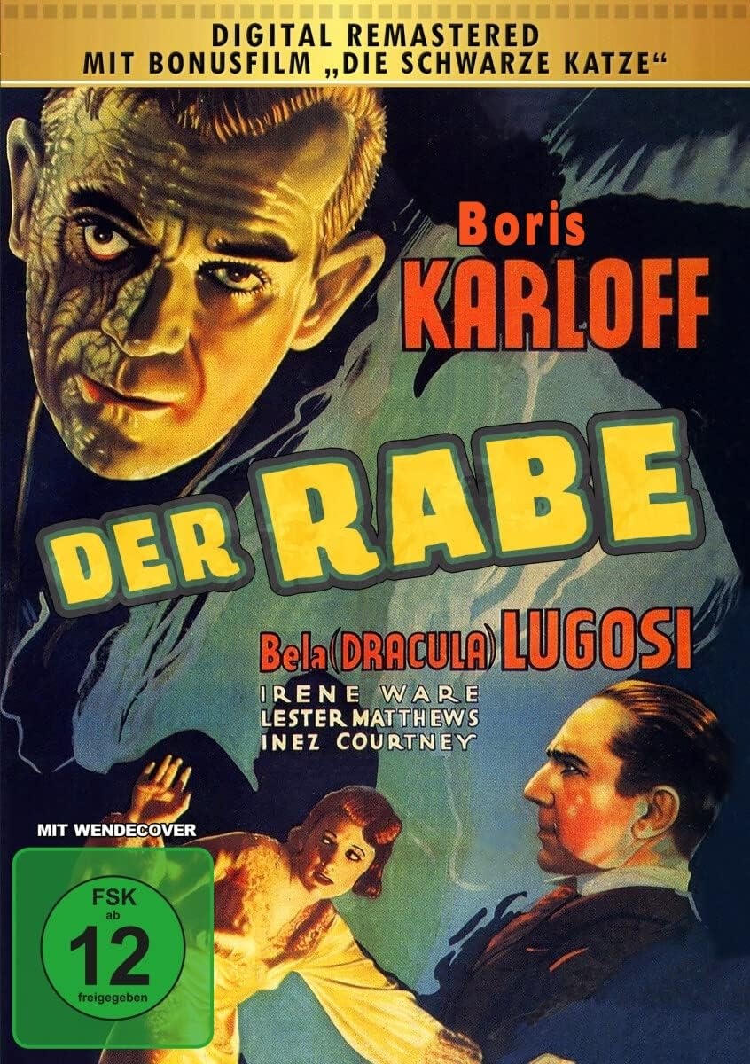 Der Rabe (The Raven) + Die schwarze Katze (The Black Cat) Beide Edgar Allen Poe Kult-Klassiker mit Boris Karloff (bk: Frankenstein) und Bela Lugisi (UNCUT)