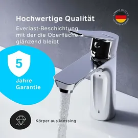 AM.PM Wasserhahn Bad Chrom Waschtischarmatur Bad Armatur Mischbatterie Waschbeckenarmatur Einhebelmischer Badezimmer