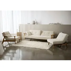 Innovation Living Schlafcouch Stoff 2-Sitzer Weiß