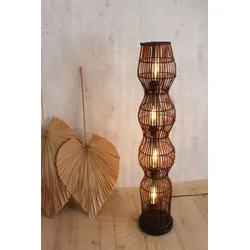 ECO-LIGHT Stehleuchte Bamboo dunkel 4xE27 Bambus braun