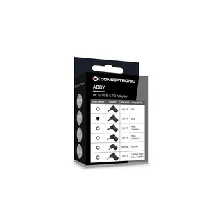 Conceptronic ABBY15PC02 DC-zu-USB-C-Adapter Dell 4.5x3.0mm 18-20V sw - Schwarz