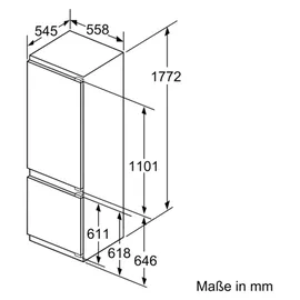 Siemens iQ500 KI87SADE0 Einbau-Kühlgefrierkombination (272 l, 1772 mm hoch)