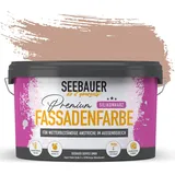 SEEBAUER diy Silikonharz-Fassadenfarbe Rot 2,5L für Außen (No. 306 Canadian Forest) Selbstreinigende Fassadenfarbe mit Lotuseffekt - Geeignet für Putz, Mauerwerk und Beton