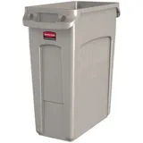 Proregal Rubbermaid Slim Jim Mülleimer Mit Belüftungskanälen 60 Liter HxBxT 63,5 x 28 x 56 cm Beige