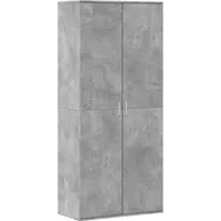 VidaXL Schuhschrank Betongrau 80x39x178 cm Holzwerkstoff