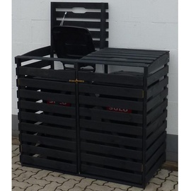 promadino Mülltonnenbox, 130 x 111 x 63 cm (BxHxT), für 2 x 120 Liter Tonnen