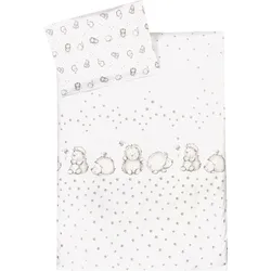 Kinderbettwäsche JULIUS ZÖLLNER "Igelchen, in 100x135cm passt in Babybetten von 70x140cm und 60x120cm", weiß, B/L: 100cm x 135cm, , Renforcé, B/L: 40cm x 60cm, Renforcu00e9, Obermaterial: 100% Baumwolle, Bettwäsche, mit kleinem Igel, 80x80 cm für Wiegen, Stubenwagen und Kinderwagen
