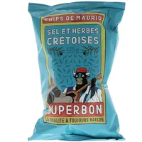 Superbon Chips Sel et Herbes Cretoises, 135 g