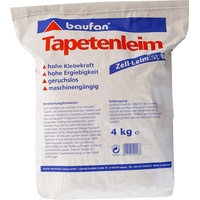 Baufan Tapetenleim - 4kg I Geruchloser, universell einsetzbarer Zell-Leim zum Kleben von leichten und auch schweren Tapeten mit hoher Klebkraft