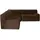Tikamoon Quinto - Modulares Ecksofa aus braunem Stoff, 3 Sitzer