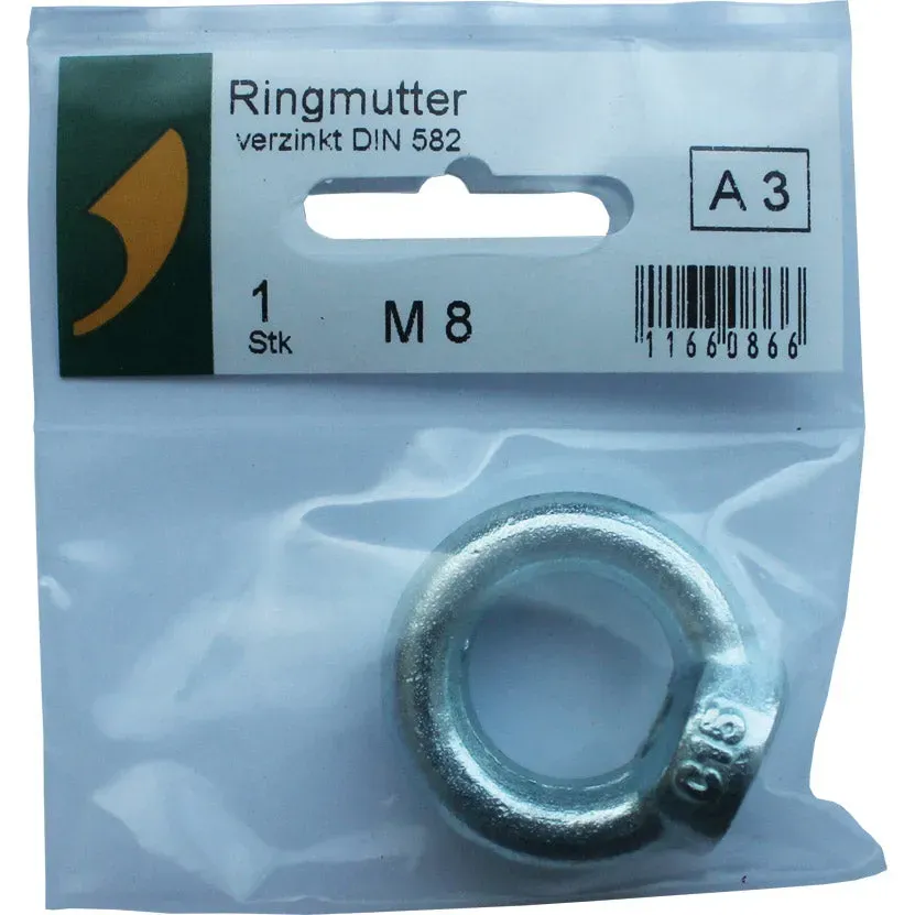 SBV-Ringmuttern verzinkt -  M 8 / A 3