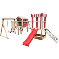 Home Deluxe Spielpark WUNDERLAND Rot inkl. Schaukel und Rutsche