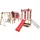 Home Deluxe Spielpark WUNDERLAND Rot inkl. Schaukel und Rutsche