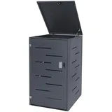 MCW Mülltonnenverkleidung MCW-E83, Mülltonnenbox Mülltonnenabdeckung, erweiterbar 117x66x80 cm ~ anthrazit, Stahl 33kg