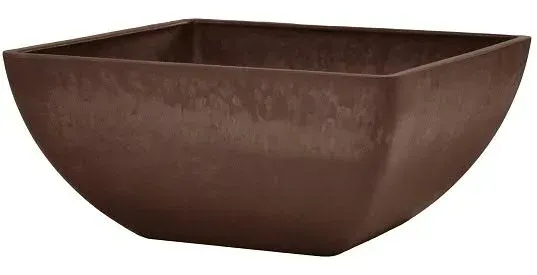 Ecostone Schale ECO704 D40x40H18cm 70% Recycling  - schoko