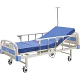 Vevor Krankenhausbett Elektrisch, 2-Funktionen-Krankenhausbett mit verstellbarer Rückenlehne & Beinstütze, 12,7 cm Rollen & Schaumstoffmatratze für Häusliche Pflege,Altenheim & Krankenhaus,Max. 250 kg