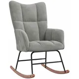 vidaXL Schaukelsessel Hellgrau Samt 75 x 100 x 80 cm Silber