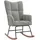 vidaXL Schaukelsessel Hellgrau Samt 75 x 100 x 80 cm Silber